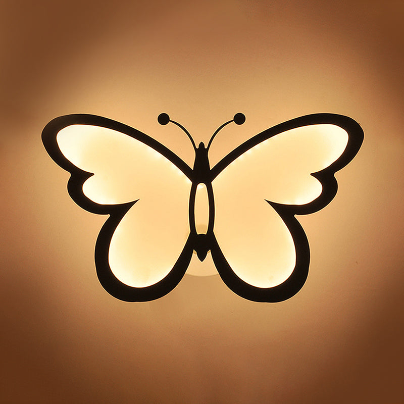 Chic Butterfly Flush Mount Light - Ideal For Girls’ Bedroom
