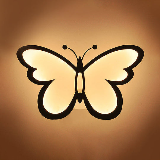 Chic Butterfly Flush Mount Light - Ideal For Girls Bedroom