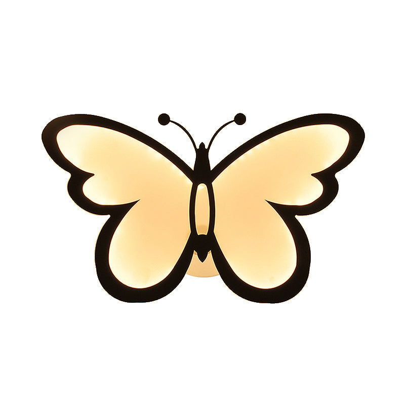 Chic Butterfly Flush Mount Light - Ideal For Girls Bedroom