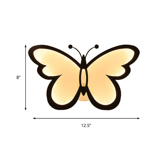 Chic Butterfly Flush Mount Light - Ideal For Girls Bedroom