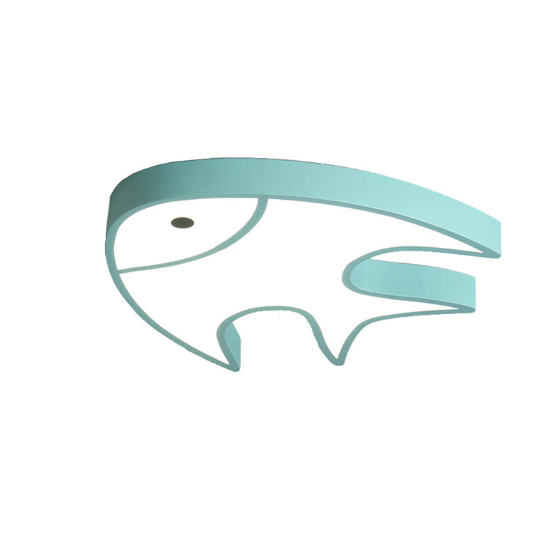 Modern Green Fish Ceiling Light For Nursing Room