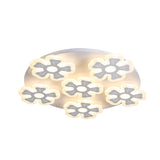 Modern Flower-Shaped White Acrylic Ceiling Light For Living Room