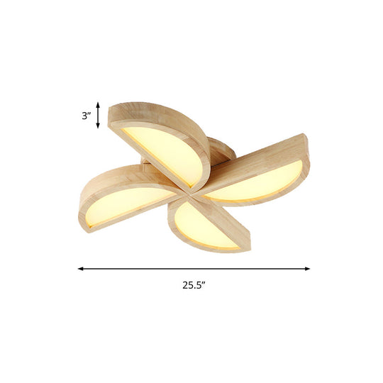 Adorable Wood Toy Windmill Ceiling Light For Kids’ Bedroom