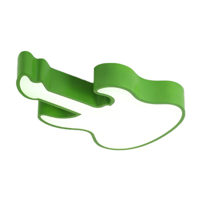 Modern Red/Yellow/Green Led Guitar Ceiling Light For Living Room