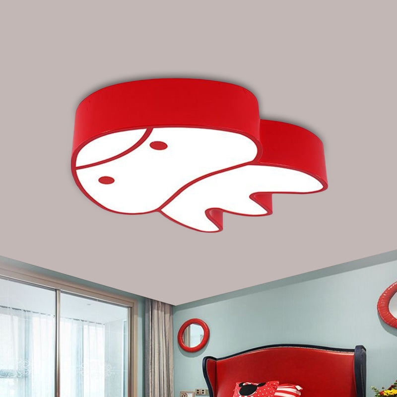 Whimsical Jellyfish Flush Ceiling Light For Kids’ Bedchamber - Led Acrylic Mount Lighting In