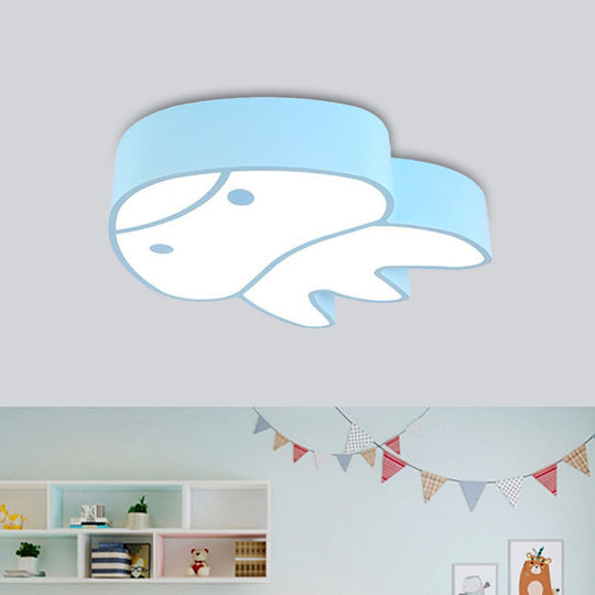 Whimsical Jellyfish Flush Ceiling Light For Kids’ Bedchamber - Led Acrylic Mount Lighting In