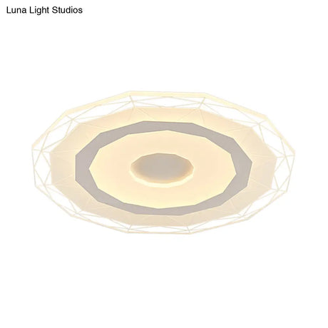 19.5’/23.5’ Ultra - Thin Ceiling Lamp Simple Style Acrylic White Led Flush Mount –
