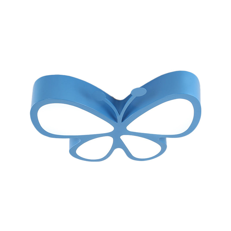 Kids’ Led Butterfly Ceiling Lamp With Acrylic Shade - Red/Yellow/Blue Flushmount Light