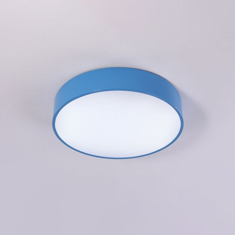Children’s Led Ceiling Flushmount In Fun Colors: Circular Acrylic Fixture