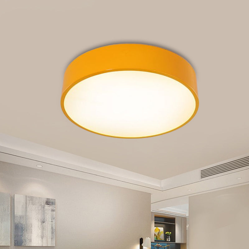Children’s Led Ceiling Flushmount In Fun Colors: Circular Acrylic Fixture