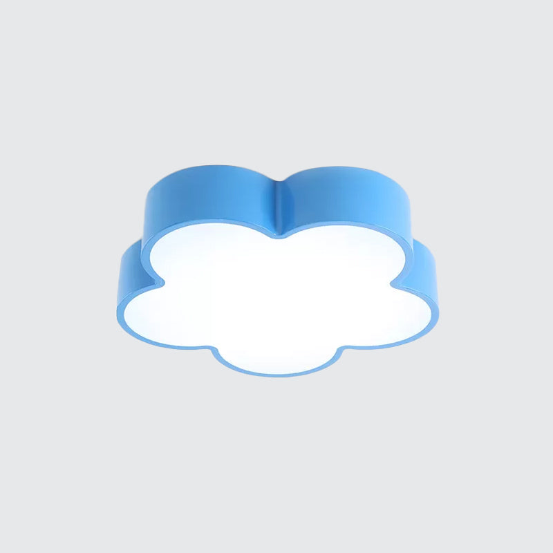 Children’s Acrylic Led Flush Mount Lamp - Fun Flower Design For Kindergarten Ceiling Light In