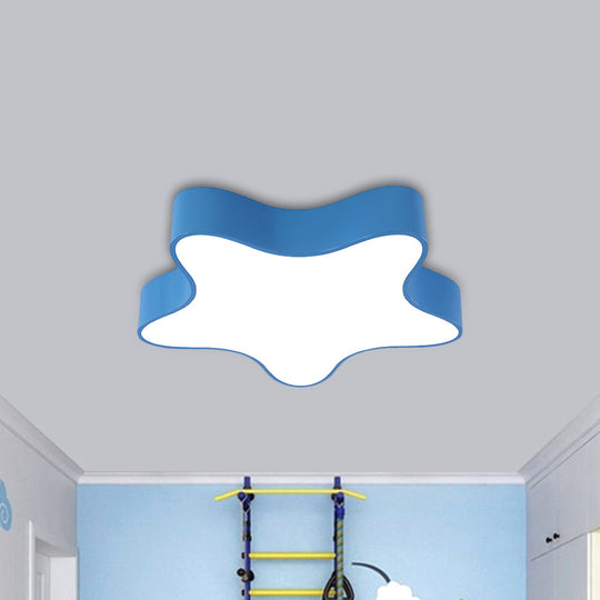 Led Acrylic Starfish Light Fixture For Kids’ Room - Colorful Flush Mount Recessed Lighting
