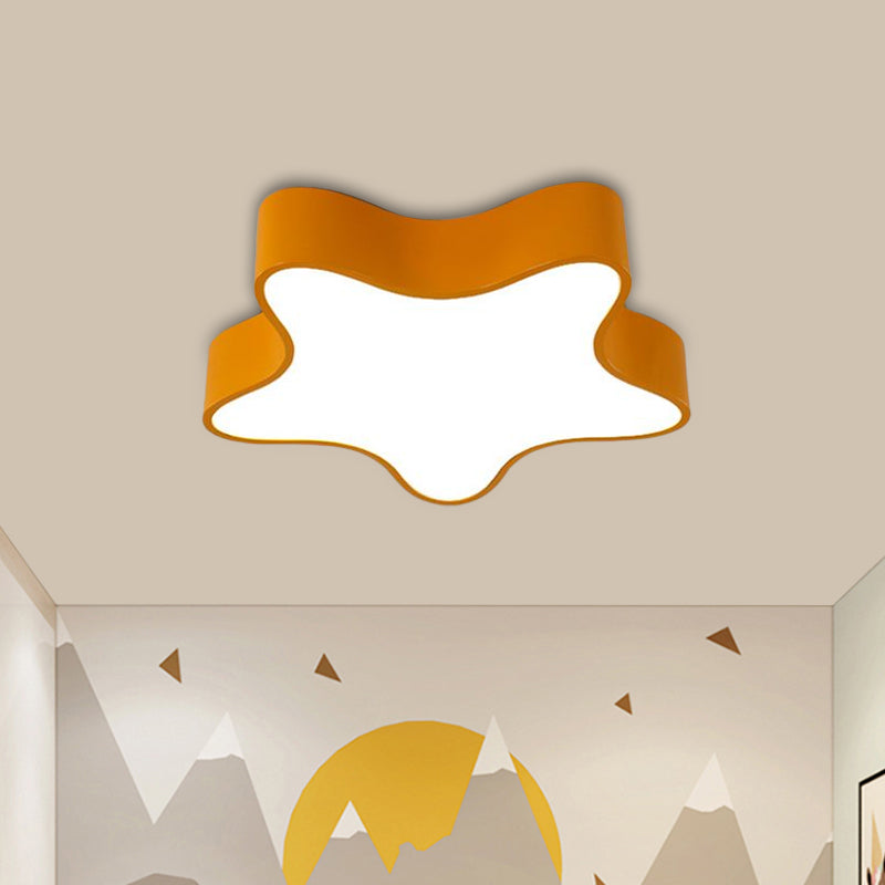 Led Acrylic Starfish Light Fixture For Kids’ Room - Colorful Flush Mount Recessed Lighting