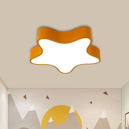 Led Acrylic Starfish Light Fixture For Kids’ Room - Colorful Flush Mount Recessed Lighting