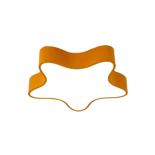 Led Acrylic Starfish Light Fixture For Kids’ Room - Colorful Flush Mount Recessed Lighting