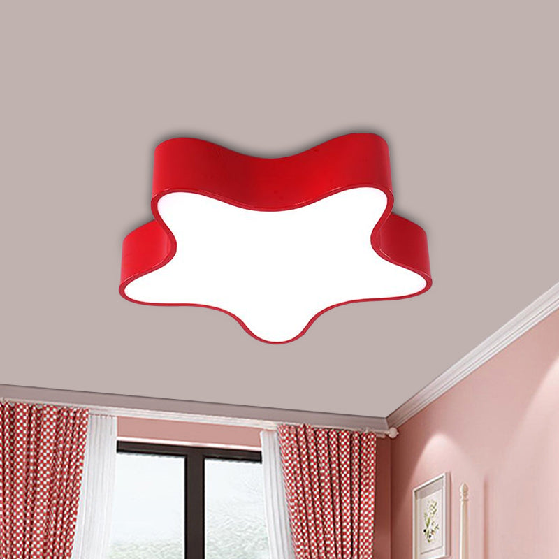 Led Acrylic Starfish Light Fixture For Kids’ Room - Colorful Flush Mount Recessed Lighting
