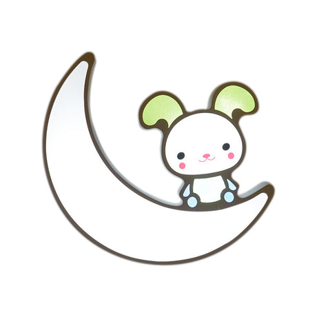 Adorable Acrylic Moon & Bunny Led Ceiling Lamp For Gamer Room