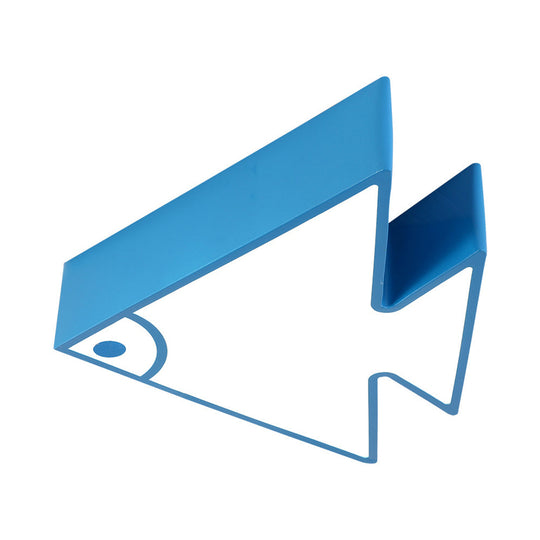 Kids’ Cartoon Triangle Fish Ceiling Lamp - Led Flush Mount Light For Child’s Bedroom Or Living Room