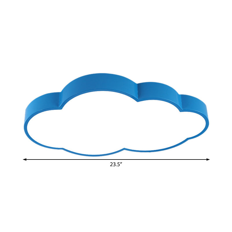 Modern Cloud Ceiling Lamp & Led Flush Light For Hallway - Acrylic Metal Undertint