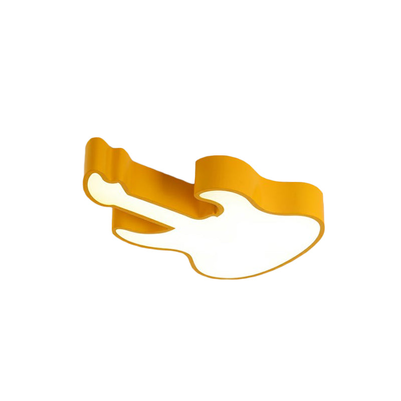 Guitar Baby Led Ceiling Light For Kids Bedroom - Acrylic Mount Fixture