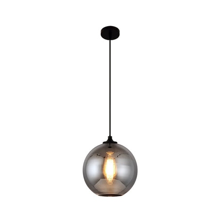 Smoke Gray Mini Pendant Light - Modern Glass Ceiling Fixture For Bars And Cafes With 1 Head / D