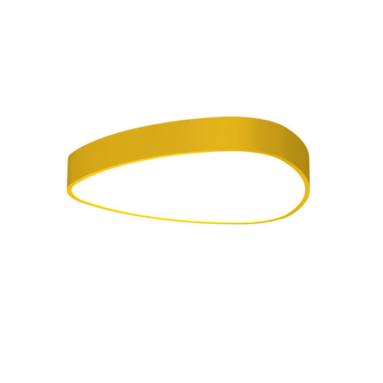 Teardrop Acrylic Ceiling Lamp With Led Flush Mount Lighting For Kids Nursery - Red/Green/Yellow