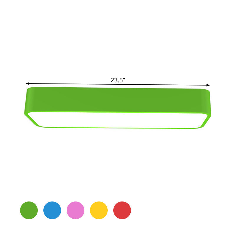 Macaron Acrylic Led Flush Mount Light: Bright & Colorful Ceiling Lighting For Kindergarten