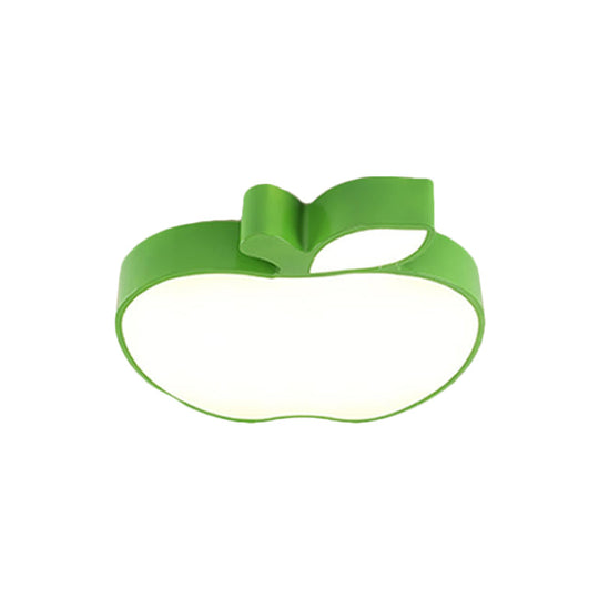 Kids Style Led Ceiling Lamp For Baby Room - Apple Acrylic Flush Mount Light (18’/21.5’ W)