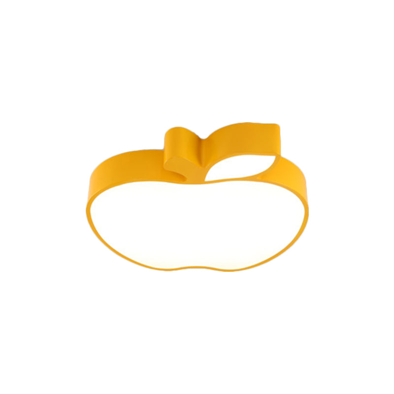 Kids Style Led Ceiling Lamp For Baby Room - Apple Acrylic Flush Mount Light (18’/21.5’ W)