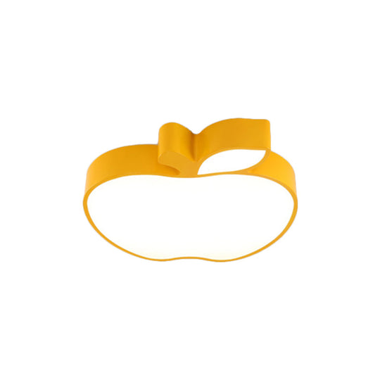 Kids Style Led Ceiling Lamp For Baby Room - Apple Acrylic Flush Mount Light (18’/21.5’ W)