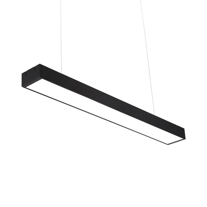 Contemporary Led Ceiling Light Fixture In Sleek Black - Available 3 Widths