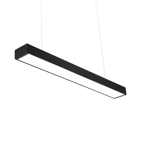 Contemporary Led Ceiling Light Fixture In Sleek Black - Available 3 Widths