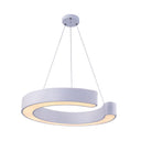 C Shaped Acrylic Led Pendant Lamp - Minimalist Black/White Warm/White Light 21.5’/31.5’ Wide