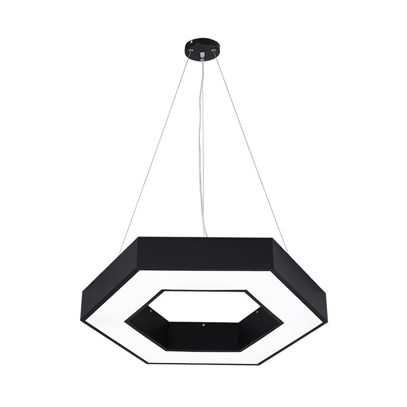 Nordic Hanging Ceiling Light: Honeycomb Gym Down Pendant In Black Led Iron Design