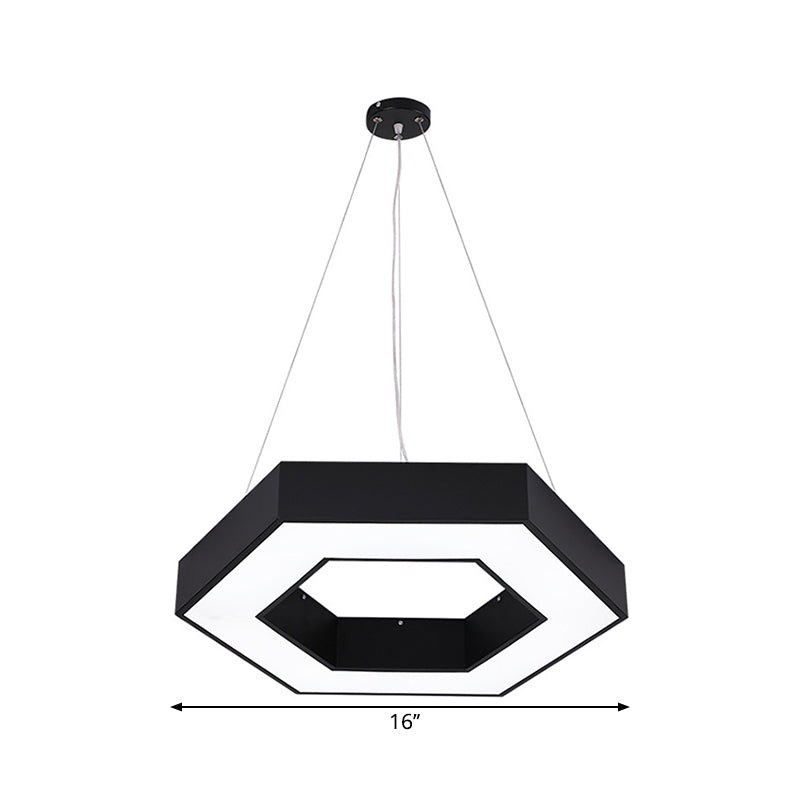 Nordic Hanging Ceiling Light: Honeycomb Gym Down Pendant In Black Led Iron Design