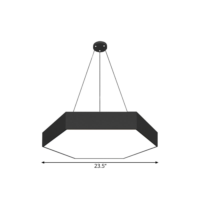 Contemporary Led Honeycomb Pendant Lamp - Black 18’/23.5’/47’ L