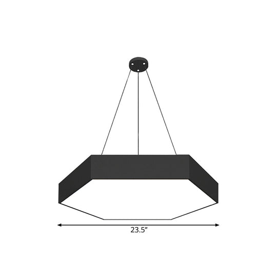Contemporary Led Honeycomb Pendant Lamp - Black 18’/23.5’/47’ L