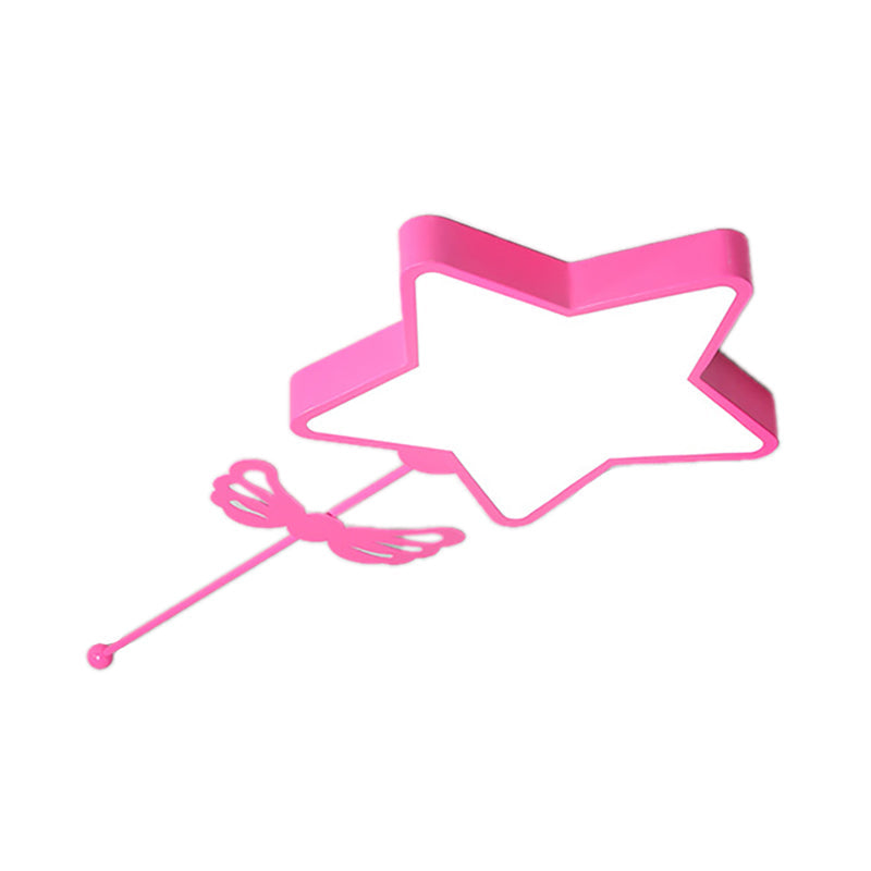 Star Acrylic Ceiling Light For Modern Kid’s Bedroom - Flush Mount Fixture