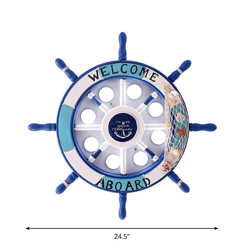 Coastal Led Acrylic Ceiling Flush Lamp In White/Orange/Blue For Bedroom