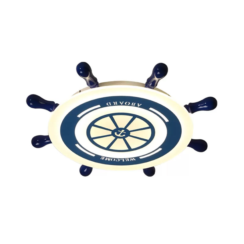 Blue Rudder Led Flush Mount Ceiling Light: Simple & Stylish Fixture For Great Rooms