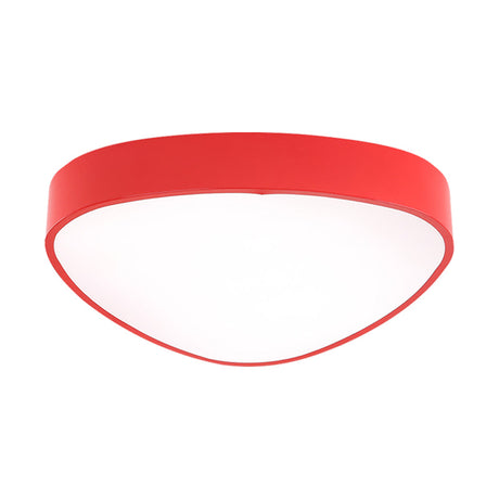 Modern Led Triangle Ceiling Lamp - Red/Blue/Green Acrylic Flush Mount For Hallway