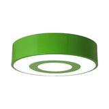 Nordic Style Acrylic Led Flush Mount Ceiling Light For Kids Room - Yellow/Green/Blue