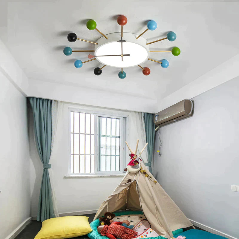 Nordic Personality Macaroon Color Bedroom Led Ceiling Lamp