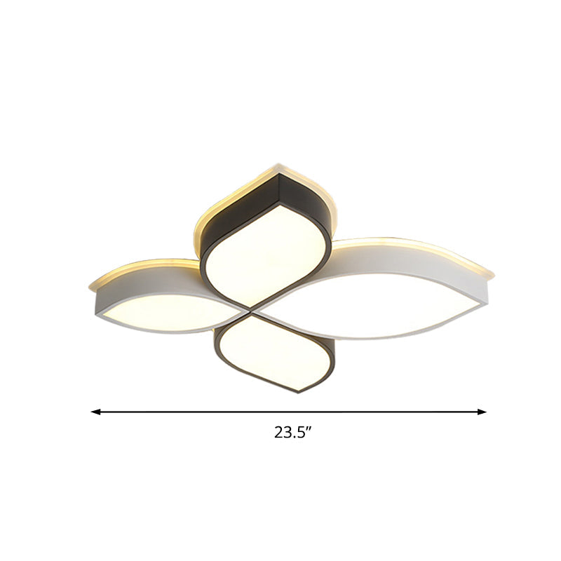 White Led Ceiling Light - Simple Style 4 - Petal Acrylic Mount For Dining Room