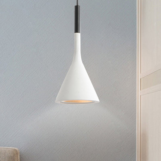 Modern Nordic Style Funnel Kitchen Bar Pendant Light - Red/White/Black