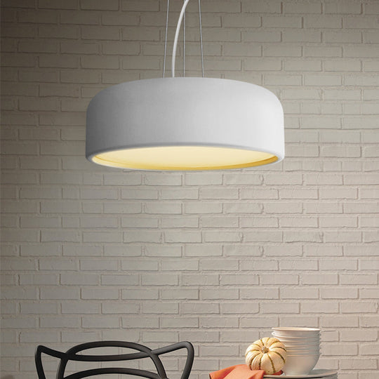 Macaron Single-Bulb Aluminum Pendant Lamp - Green/Textured White/Blue Hanging Ceiling Suspension For