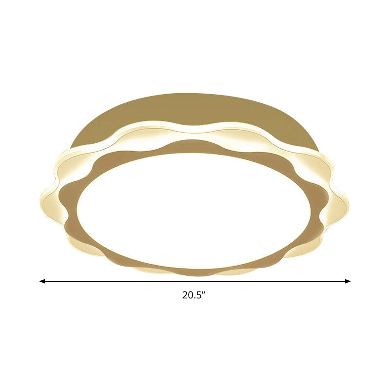 Petite Slim Petal Blossom Flush Led Ceiling Light: Acrylic White Lamp For Kindergarten