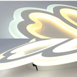 White Led Heart - Shaped Petal Ceiling Light For Kids’ Bedroom
