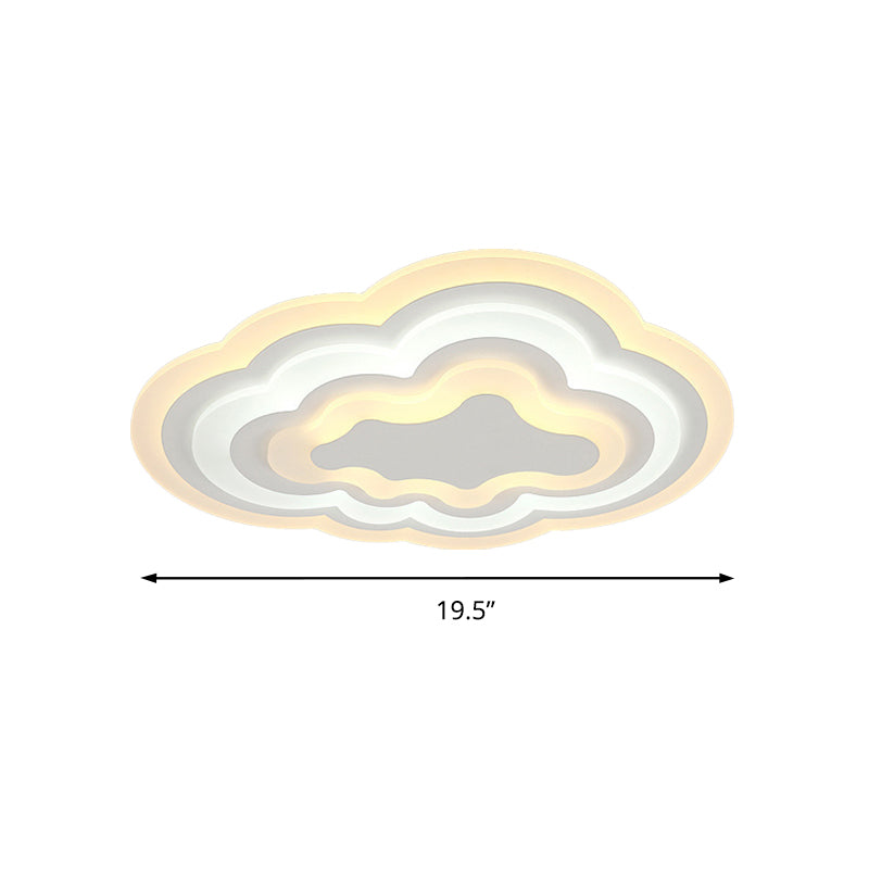 Stylish Cloud Led Ceiling Light For Kindergarten Porch - Simple & Elegant Design