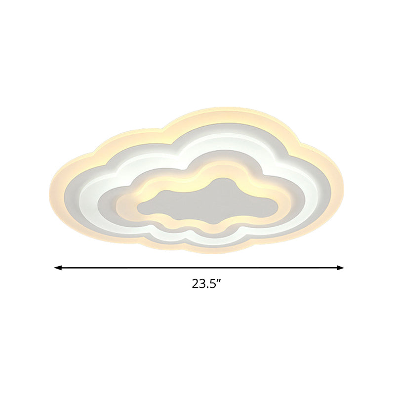 Stylish Cloud Led Ceiling Light For Kindergarten Porch - Simple & Elegant Design